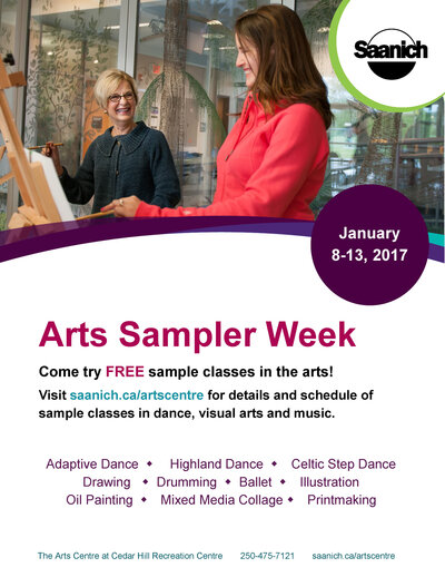 Arts Sampler Week @ The Arts Centre at Cedar Hill  Jan 8 2017 - May 10th @ The Arts Centre at Cedar Hill 