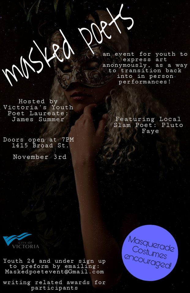 Masked Poets Showcase - Jun 4th @ Victoria Event Centre