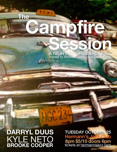 The Campfire Session @ Hermann's Jazz Club Oct 25 2016 - Jun 7th @ Hermann's Jazz Club