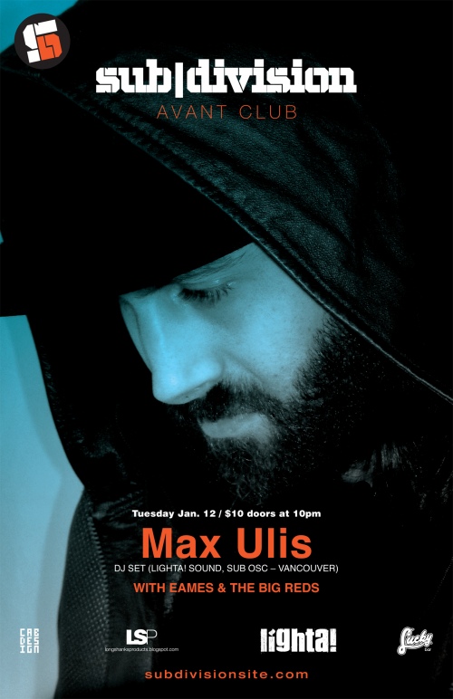sub∣division presents:: Max Ulis, Eames & The Big Reds @ Lucky Bar Jan 12 2010 - Jun 11th @ Lucky Bar