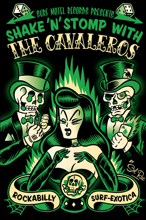 The Cavaleros Leaving for Las Vegas Surf Guitar Party!: The Cavaleros @ Wheelies Motorcyles Mar 20 2015 - May 2nd @ Wheelies Motorcyles