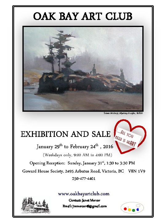 All you need is heART ! @ Goward House Gallery Jan 29 2016 - May 5th @ Goward House Gallery