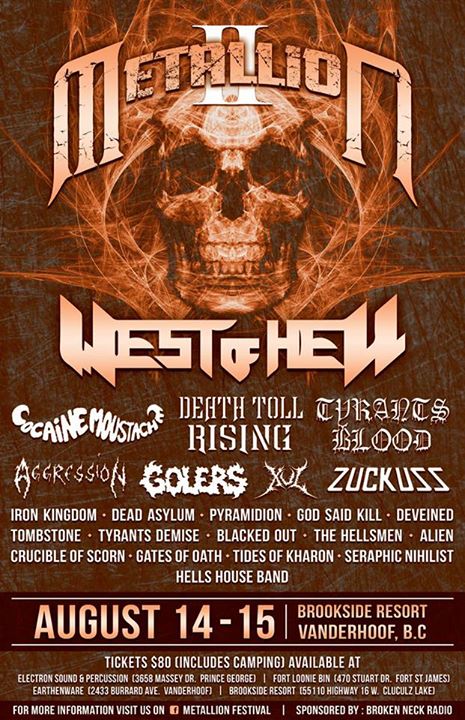 METALLION FESTIVAL II: Iron Kingdom @ Brookside Resort - Aug 14, 2015