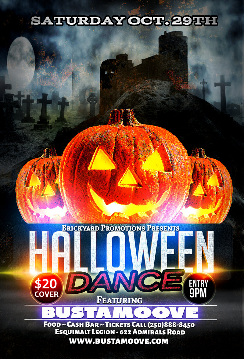 Halloween Dance Victoria 2016: Bustamoove @ Esquimalt Legion Oct 29 2016 - May 6th @ Esquimalt Legion