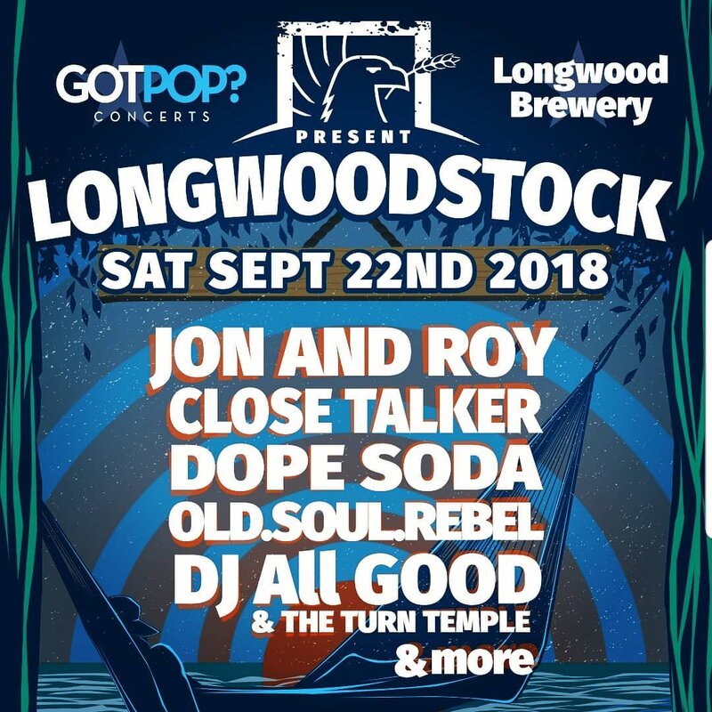 Jon and Roy, Close Talker, Dope Soda @ Longwood Brewery Sep 22 2018 - May 7th @ Longwood Brewery