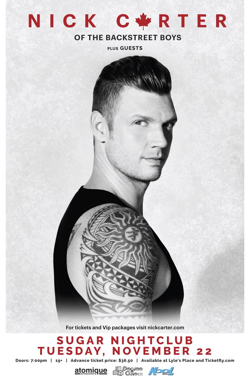 Nick Carter of The Backstreet Boys, Dan Talevski, The New Electric @ Capital Ballroom Nov 22 2016 - May 13th @ Capital Ballroom
