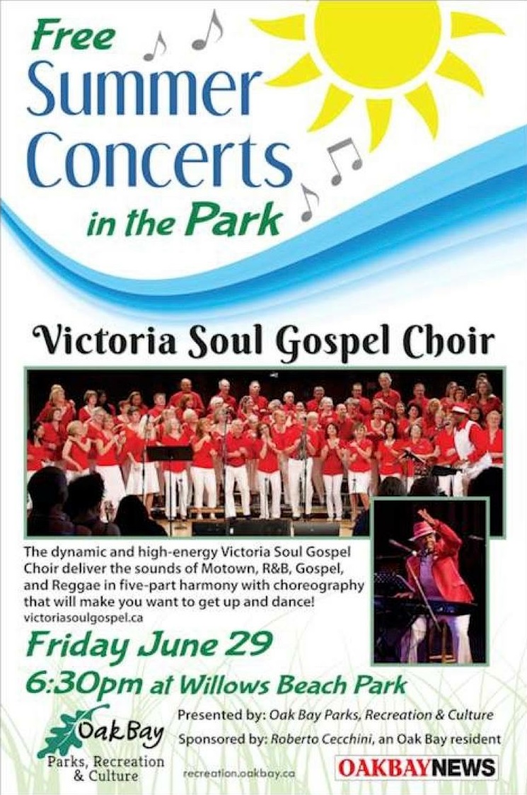 Victoria Soul Gospel Choir @ Willows Beach Park Jun 29 2018 - May 6th @ Willows Beach Park