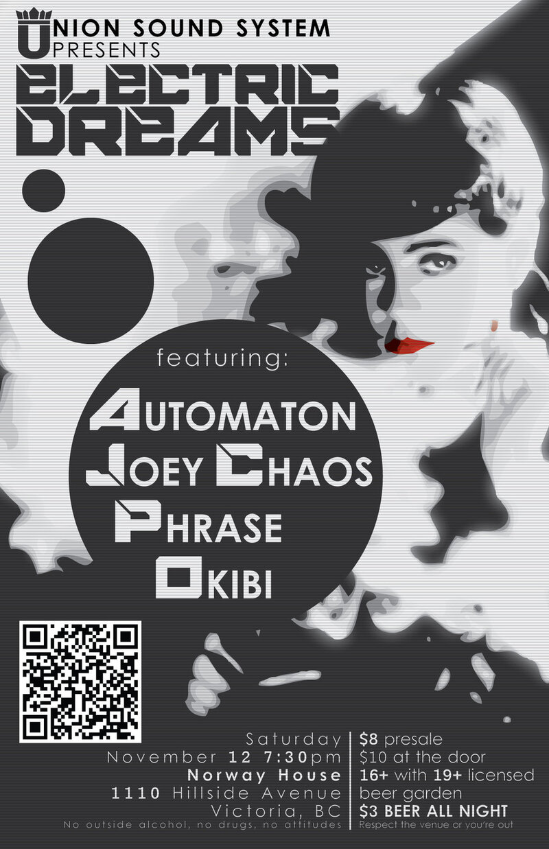 Electric Dreams: AUTOMATON, Joey Chaos, Phrase, Okibi @ Sons of Norway Nov 12 2011 - May 6th @ Sons of Norway