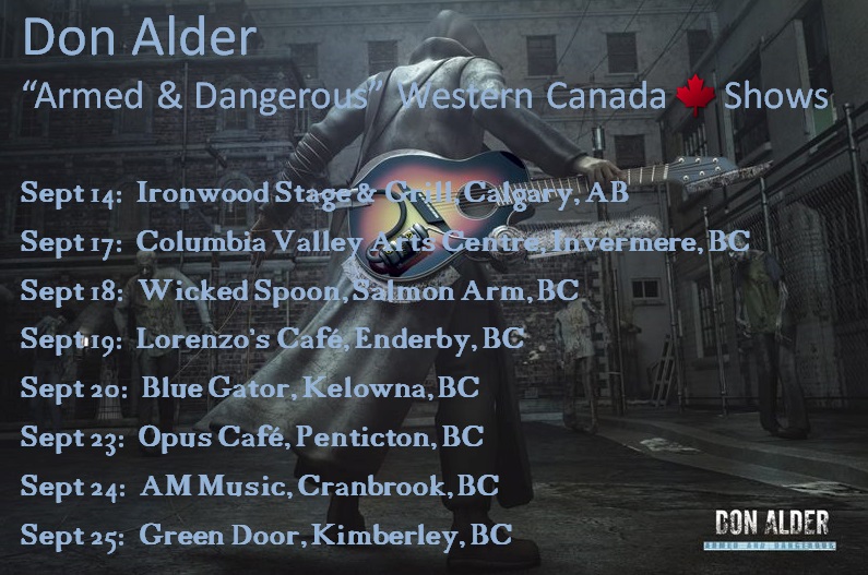 Western Canada Shows: Don Alder @ Lorenzo's Cafe - Sep 19, 2015