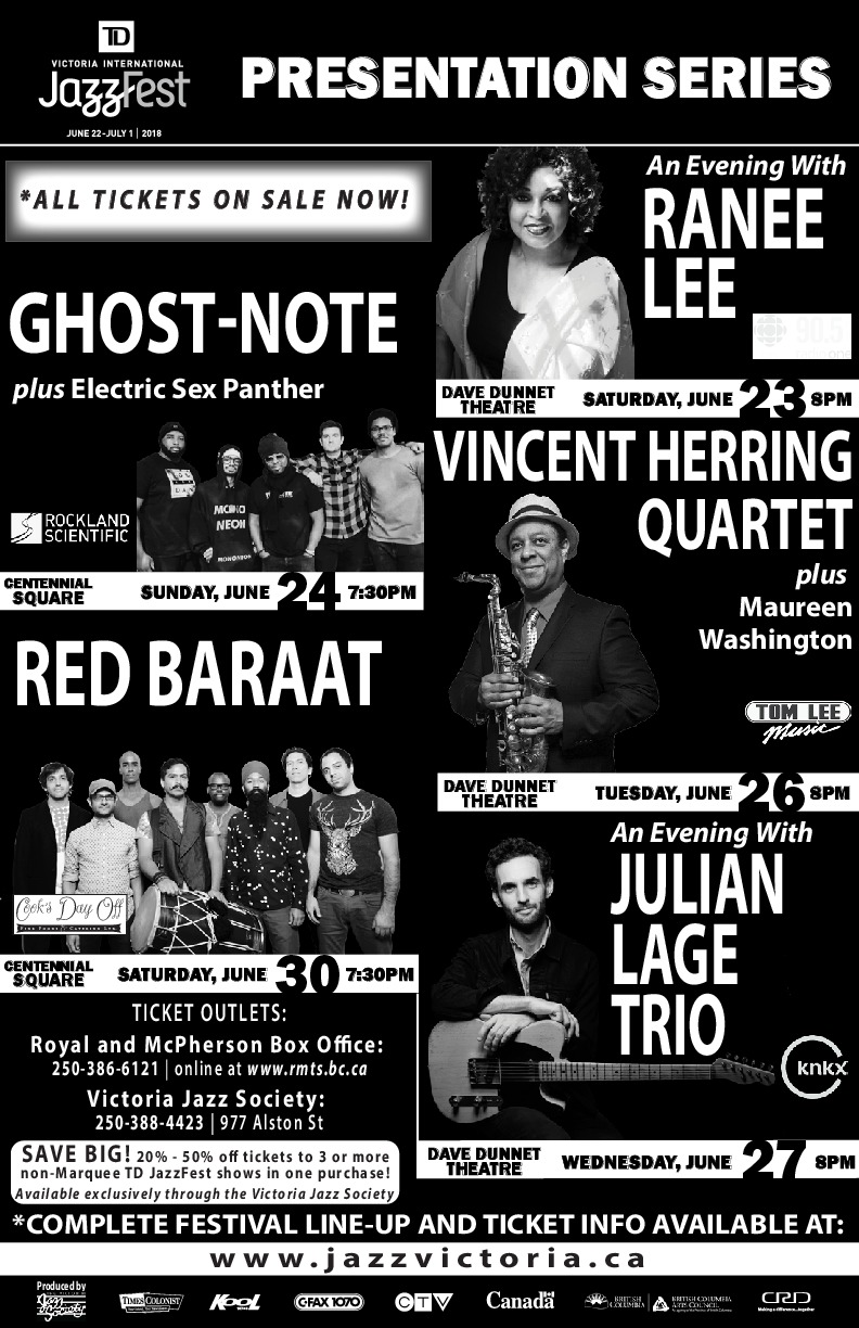 Vincent Herring Quartet: plus, Maureen Washington @ Dave Dunnet Theatre  Jun 26 2018 - May 16th @ Dave Dunnet Theatre 