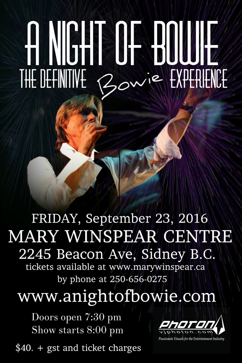 The Definitive Bowie Experience: A Night of Bowie @ Mary Winspear Centre Sep 23 2016 - May 8th @ Mary Winspear Centre