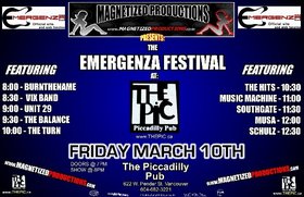 Emergenza Festival: SCHULZ, Southgate, Music Machine, Musa, The Hits!, the TURN, Unit 29, Balance, Vix Band, Burnthename @ The Pic Pub - Mar 10, 2006
