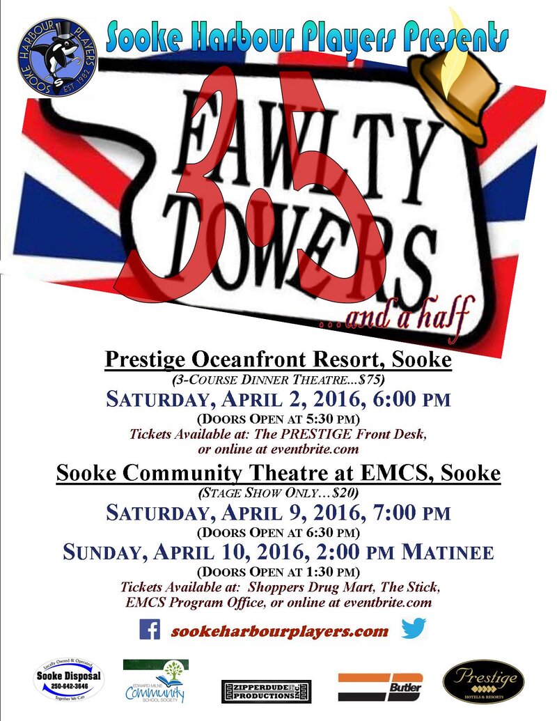 Fawlty Towers - Live Stage Show: Germans, The Kipper and the Corpse, The Anniversary  @ EMCS Theatre Apr 9 2016 - May 6th @ EMCS Theatre