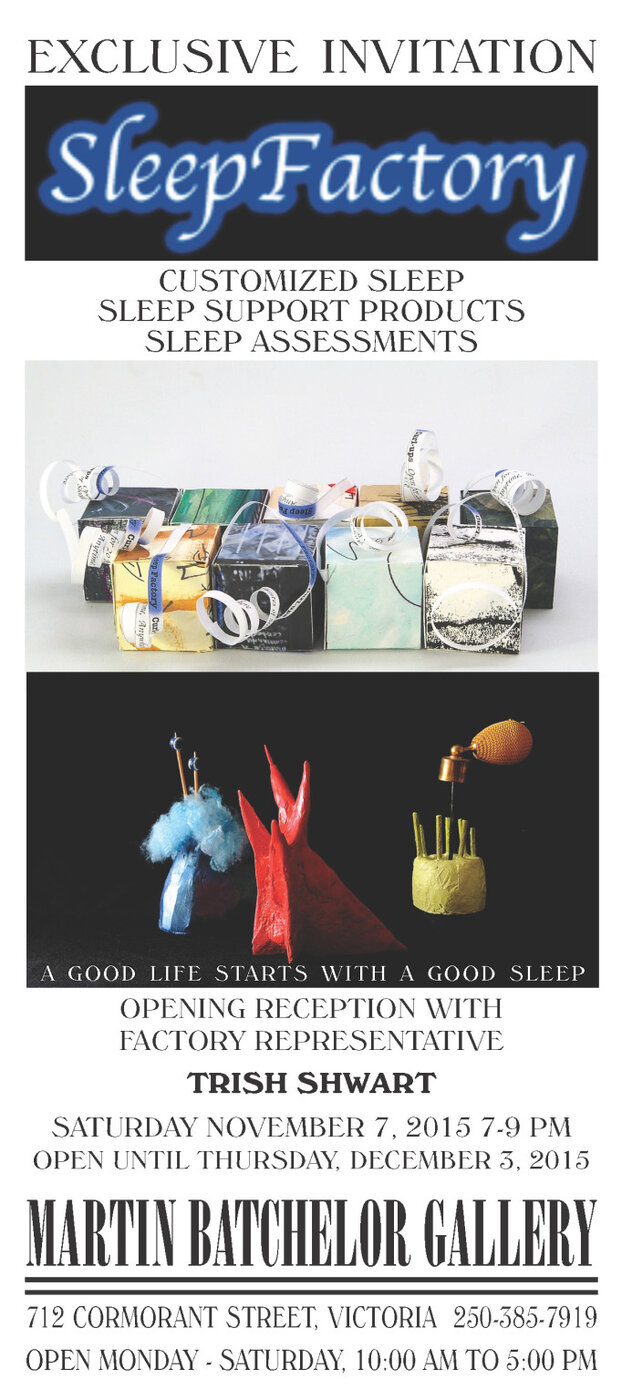 Sleep Factory by: Trish Shwart @ Martin Batchelor Gallery Nov 7 2015 - May 1st @ Martin Batchelor Gallery
