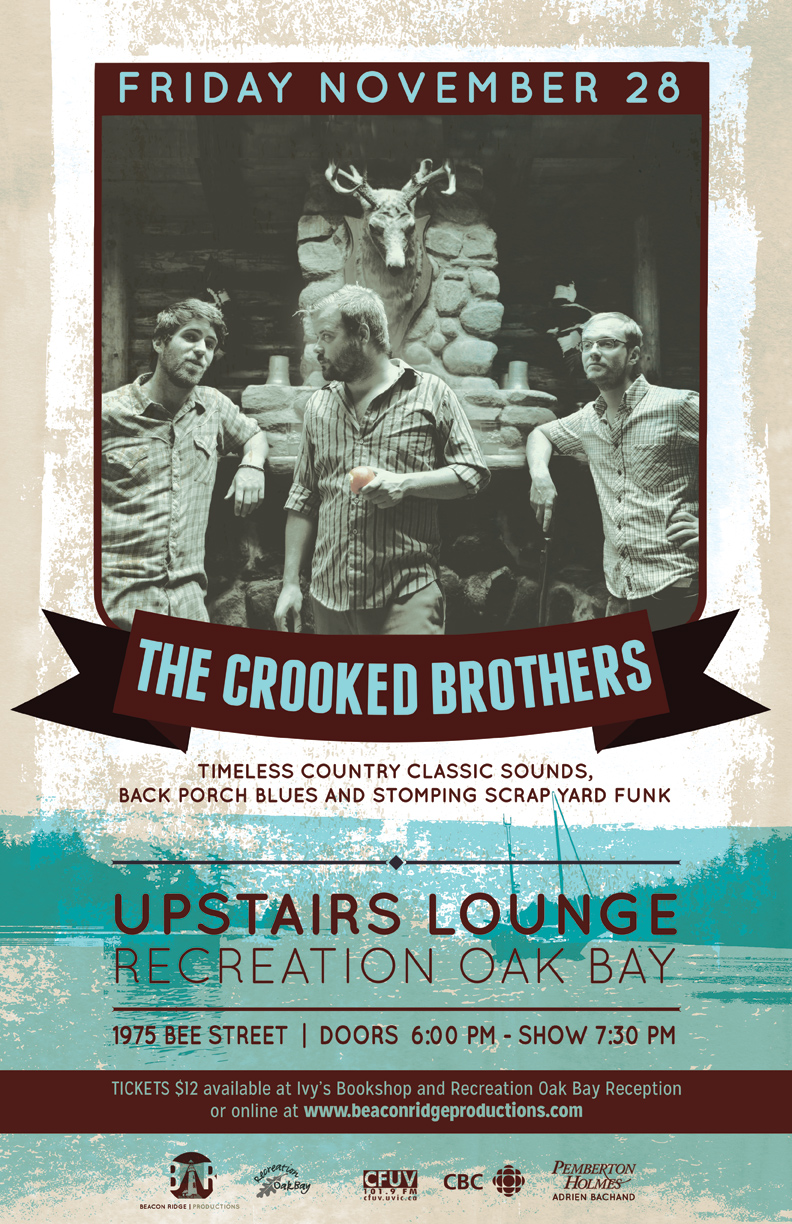Timeless country classic sounds, back porch blues & stomping scrap yard funk!: The Crooked Brothers @ Sports View Lounge - Nov 28, 2014