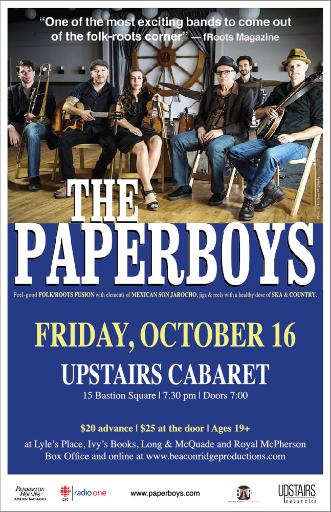 The Paperboys @ Upstairs Oct 16 2015 - May 6th @ Upstairs