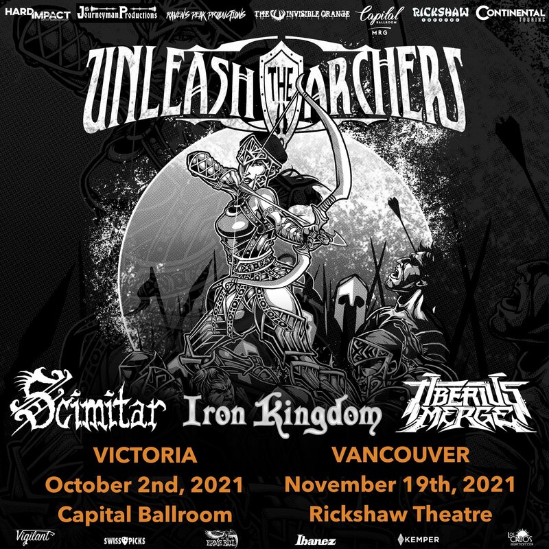 Unleash The Archers, Iron Kingdom, Scimitar, Tiberius Merge @ Capitol city ballroom - Oct 02, 2021