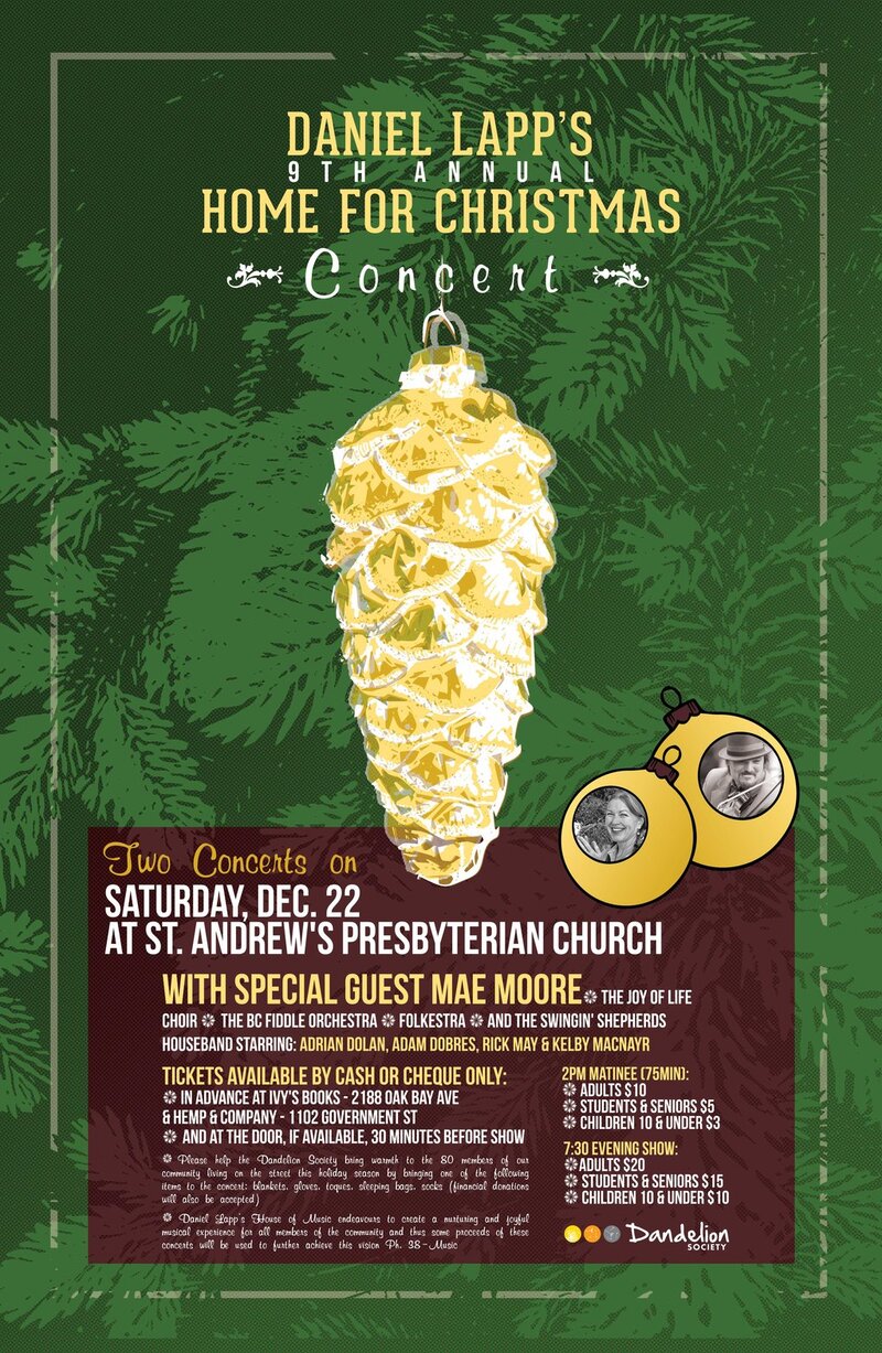 9TH ANNUAL HOME FOR CHRISTMAS CONCERT, Mae Moore, Daniel Lapp @ St. Andrews Presbyterian Church Dec 31 1969 - May 21st @ St. Andrews Presbyterian Church