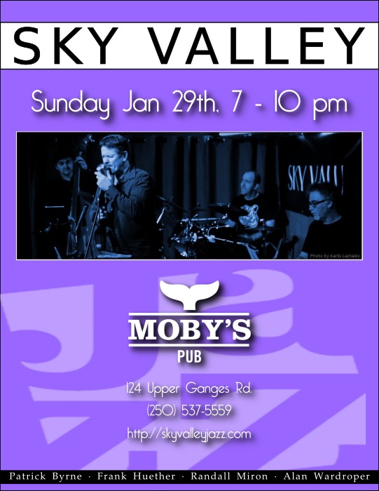 Sunday Jazz Night: Sky Valley @ Moby's Marine Pub Jan 29 2017 - May 13th @ Moby's Marine Pub