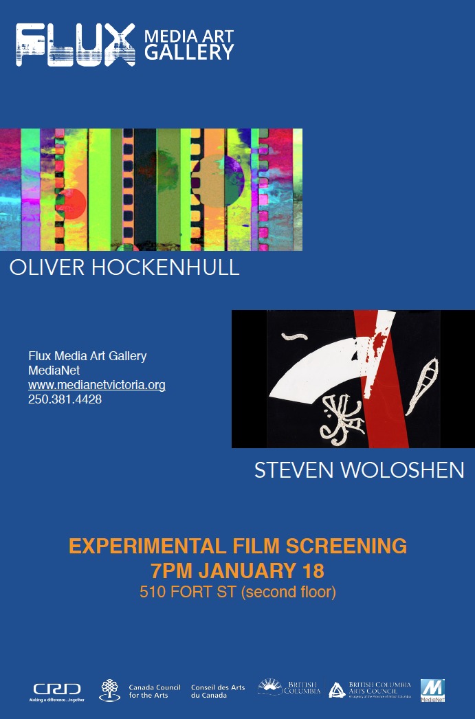 Experimental Films by Hockenhull & Woloshen: Oliver Hockenhull, Steven Woloshen @ Flux Media Gallery Jan 18 2018 - Jul 15th @ Flux Media Gallery