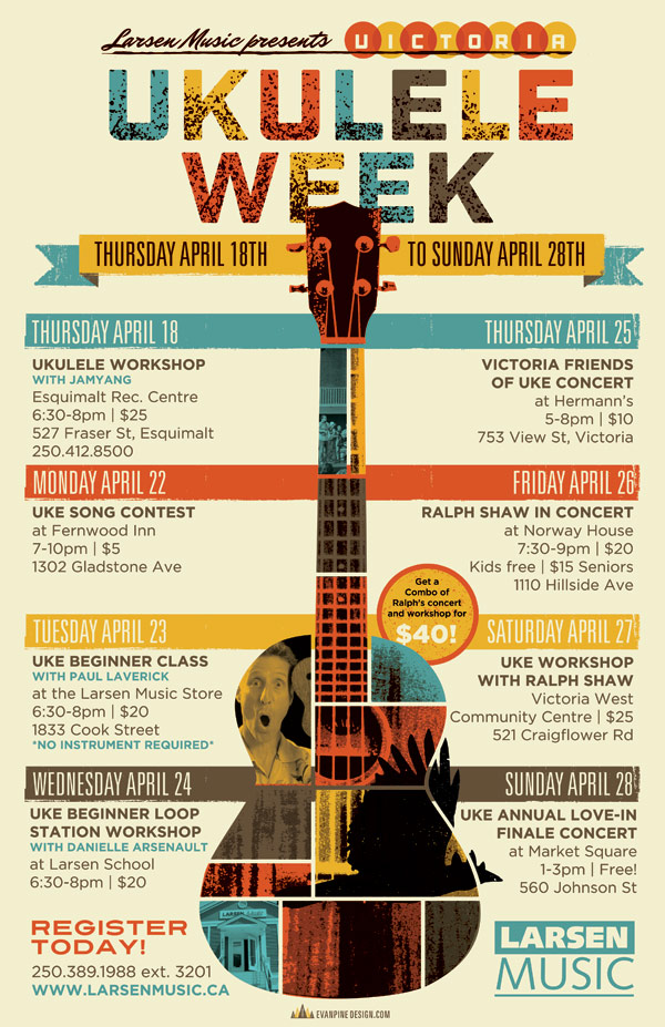 Beginner Uke Loop Station Workshop: Danielle Arsenault @ Larsen School Of Music Apr 24 2013 - May 6th @ Larsen School Of Music