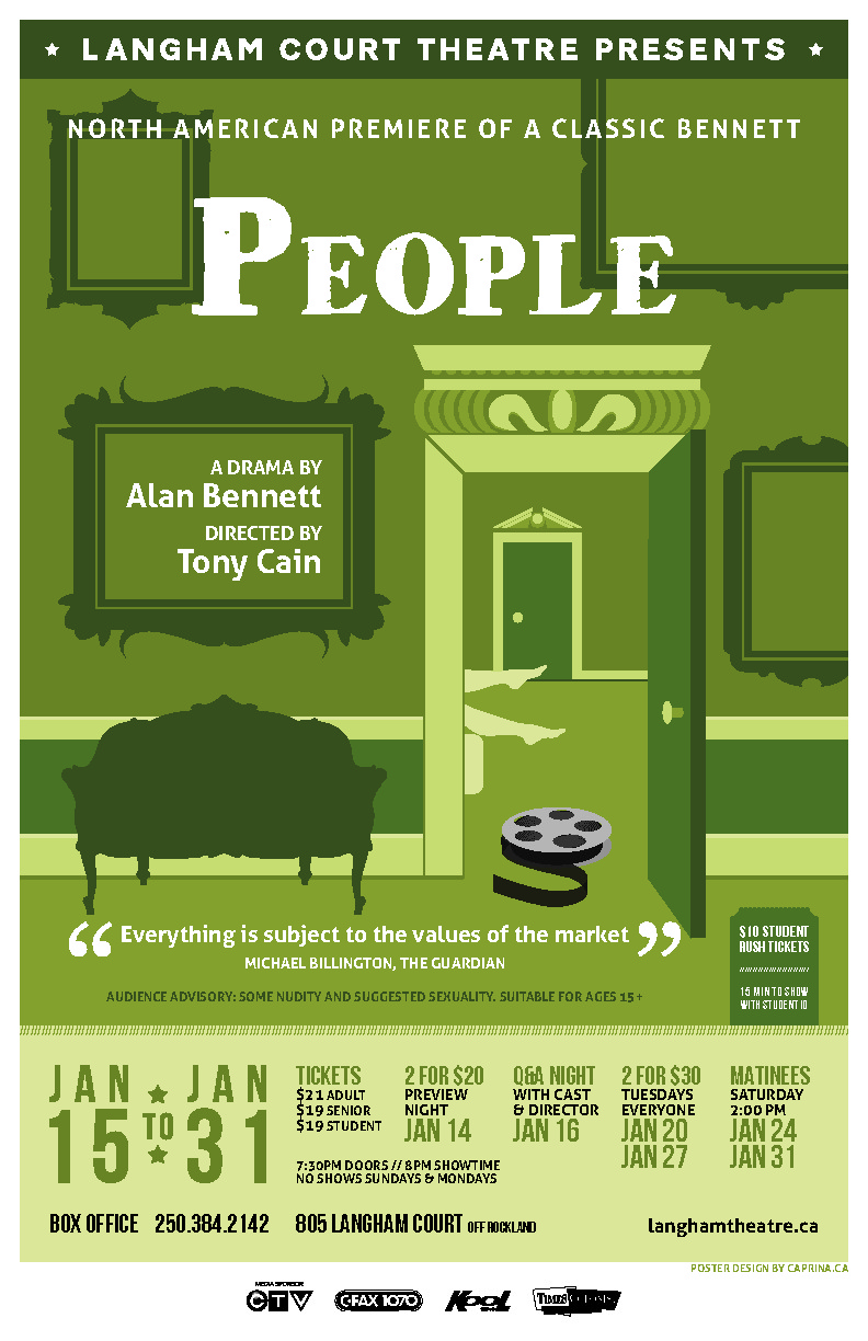 PEOPLE by Alan Bennett, Directed by Tony Cain ~ January 15 to January 31, 2015 @ Langham Court Theatre Jan 31 2015 - Jul 6th @ Langham Court Theatre