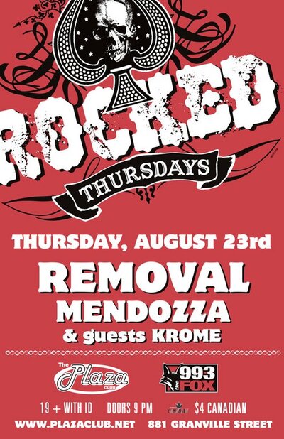 Removal, Mendozza, Krome @ Plaza Club Aug 23 2007 - May 7th @ Plaza Club