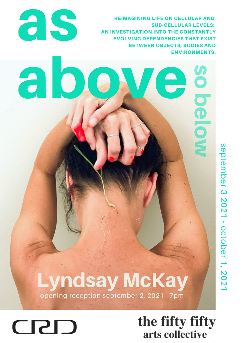 As Above So Below: Lyndsay McKay @ the fifty fifty arts collective Sep 3 2021 - May 8th @ the fifty fifty arts collective