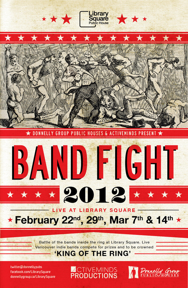 BAND FIGHT: Man The Wolf, The Steady, Nixie, Charly Folk  @ Library Square Public House Mar 14 2012 - May 6th @ Library Square Public House