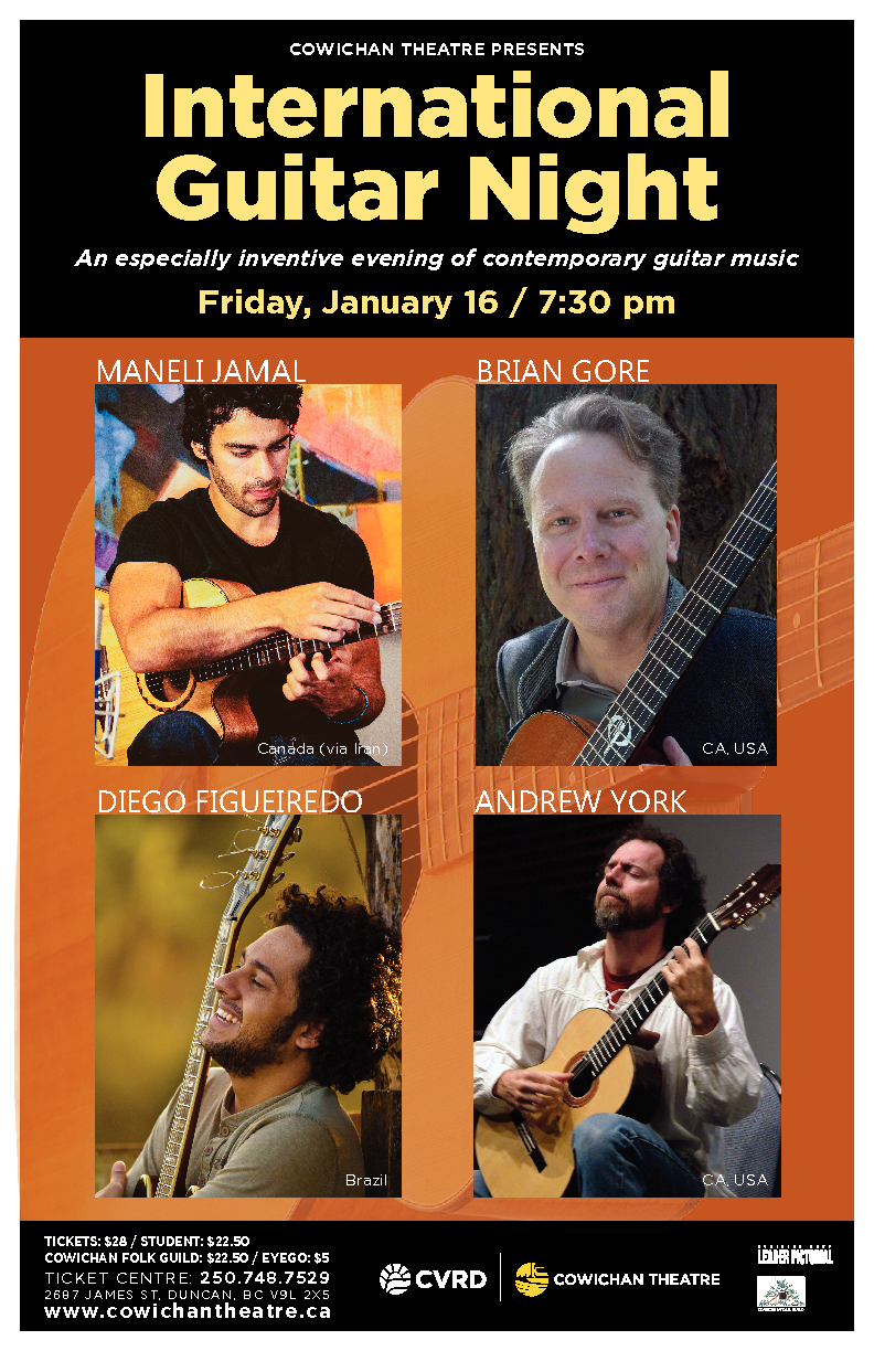 International Guitar Night @ Cowichan Performing Arts Centre Jan 16 2015 - Jun 3rd @ Cowichan Performing Arts Centre