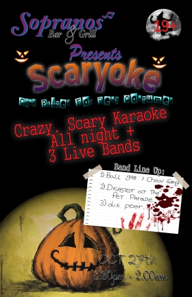 Halloween Blowout & Zombie-Walk afterparty: RKO, Ball Gag n' Chain Gang, Disaster at the Pet Parade, *** Zombie Walk After-party *** @ Soprano's Oct 27 2007 - May 9th @ Soprano's