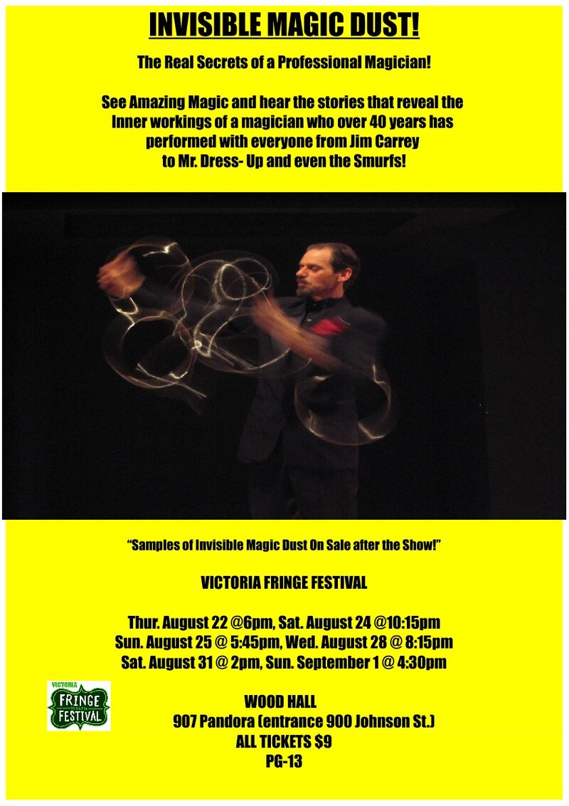 Invisible Magic Dust @ Robin and Winifred Wood Recital Hall - Victoria Conservatory of  Aug 22 2013 - Jun 11th @ Robin and Winifred Wood Recital Hall - Victoria Conservatory of 