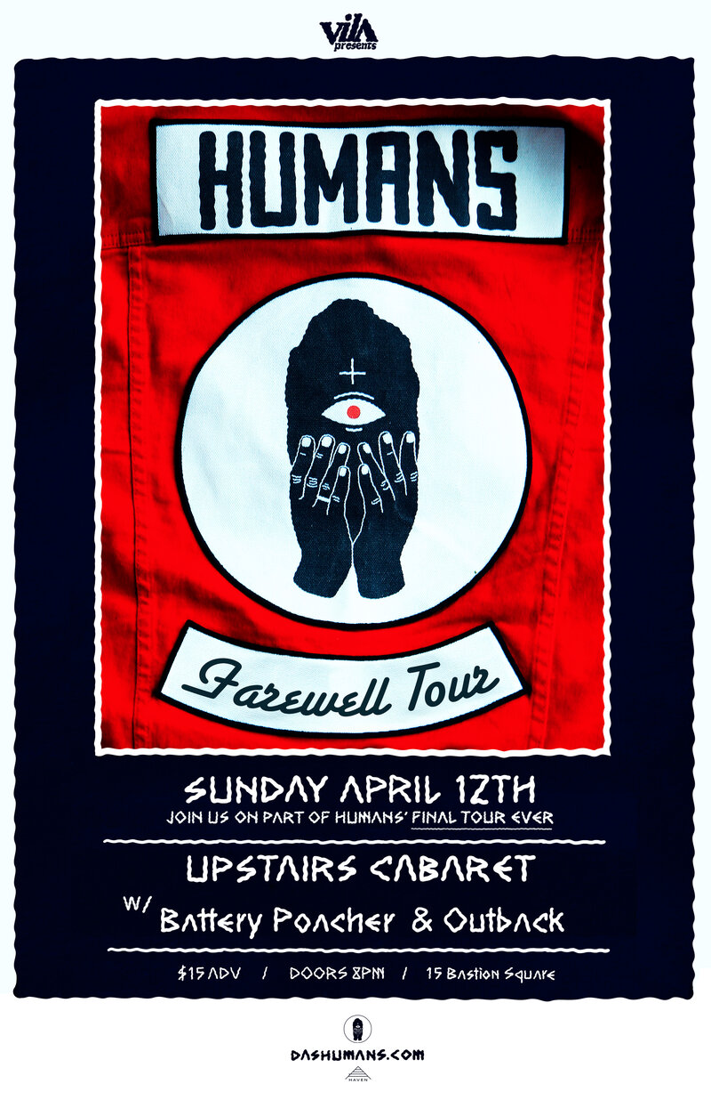 Postponed: Humans, Outback , Battery Poacher @ Upstairs Apr 12 2020 - May 6th @ Upstairs
