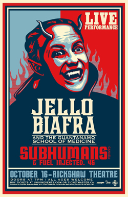 Jello Biafra, The Subhumans @ Rickshaw Theatre Oct 16 2010 - May 13th @ Rickshaw Theatre