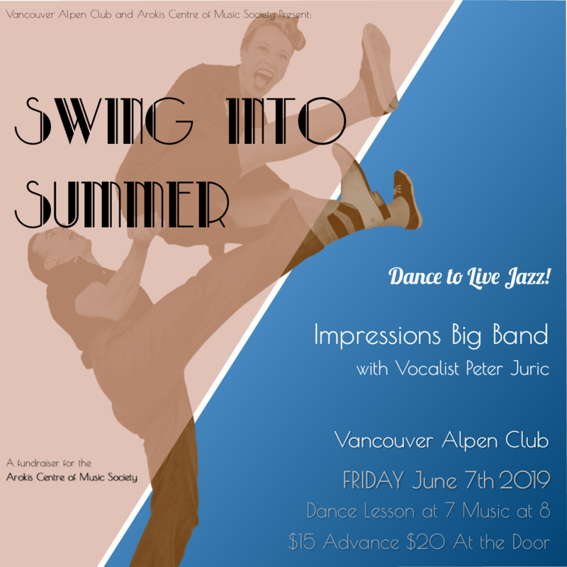 Swing Into Summer: Impressions Big Band @ The Vancouver Alpen Club / Deutsches Haus Jun 7 2019 - May 7th @ The Vancouver Alpen Club / Deutsches Haus