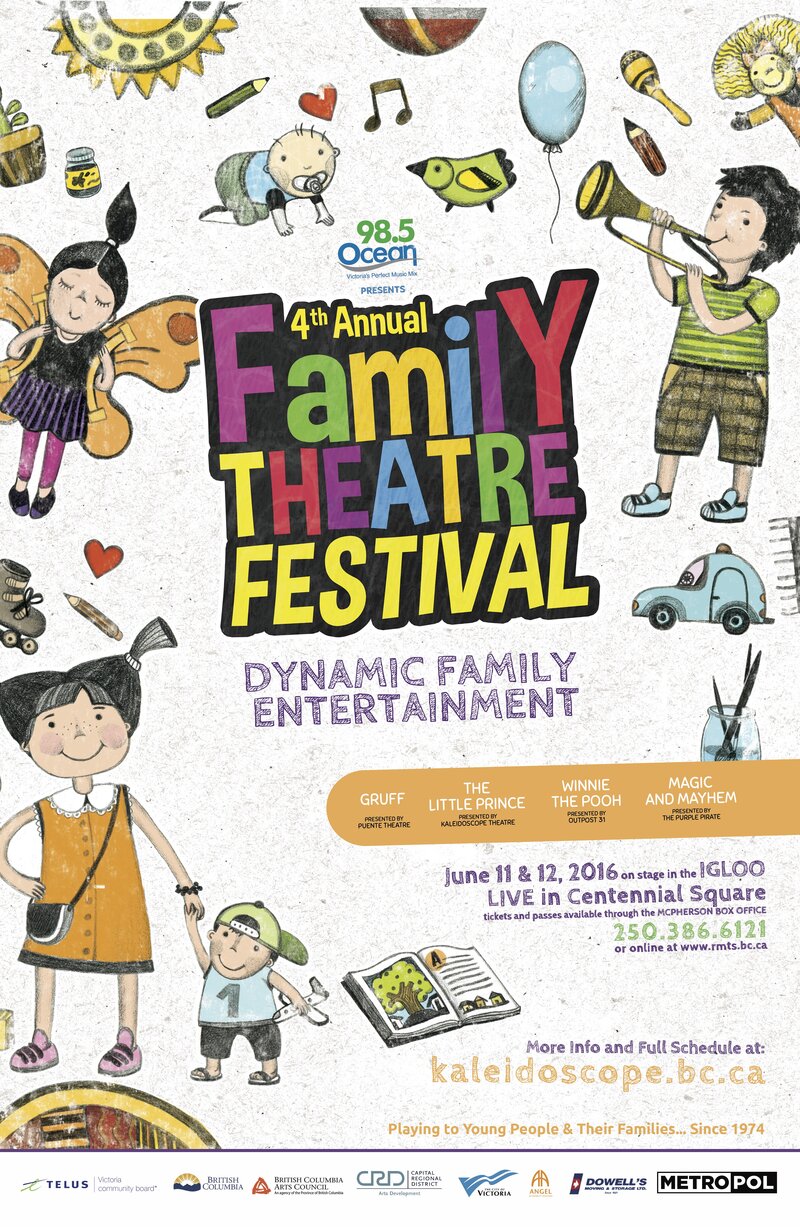 Family Theatre Festival: Puente Theatre, Outpost 31, Kaleidoscope Theatre, Cam and Daisy, The Purple Pirate @ Centennial Square Jun 11 2016 - Jun 26th @ Centennial Square