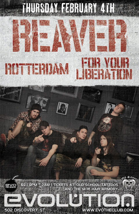 ON STAGE:: Reaver, Rotterdam, For Your Liberation @ Evolution - Feb 04, 2010