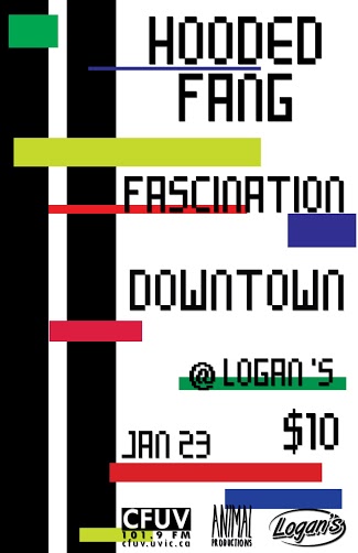 Hooded Fang, Fascination, Downtown @ Logan's Pub Jan 23 2015 - Apr 30th @ Logan's Pub