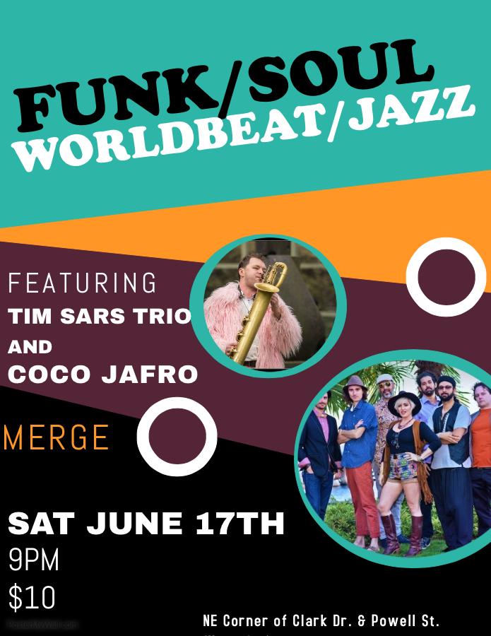 The Tim Sars Trio, Coco Jafro @ Merge Jun 17 2017 - May 7th @ Merge