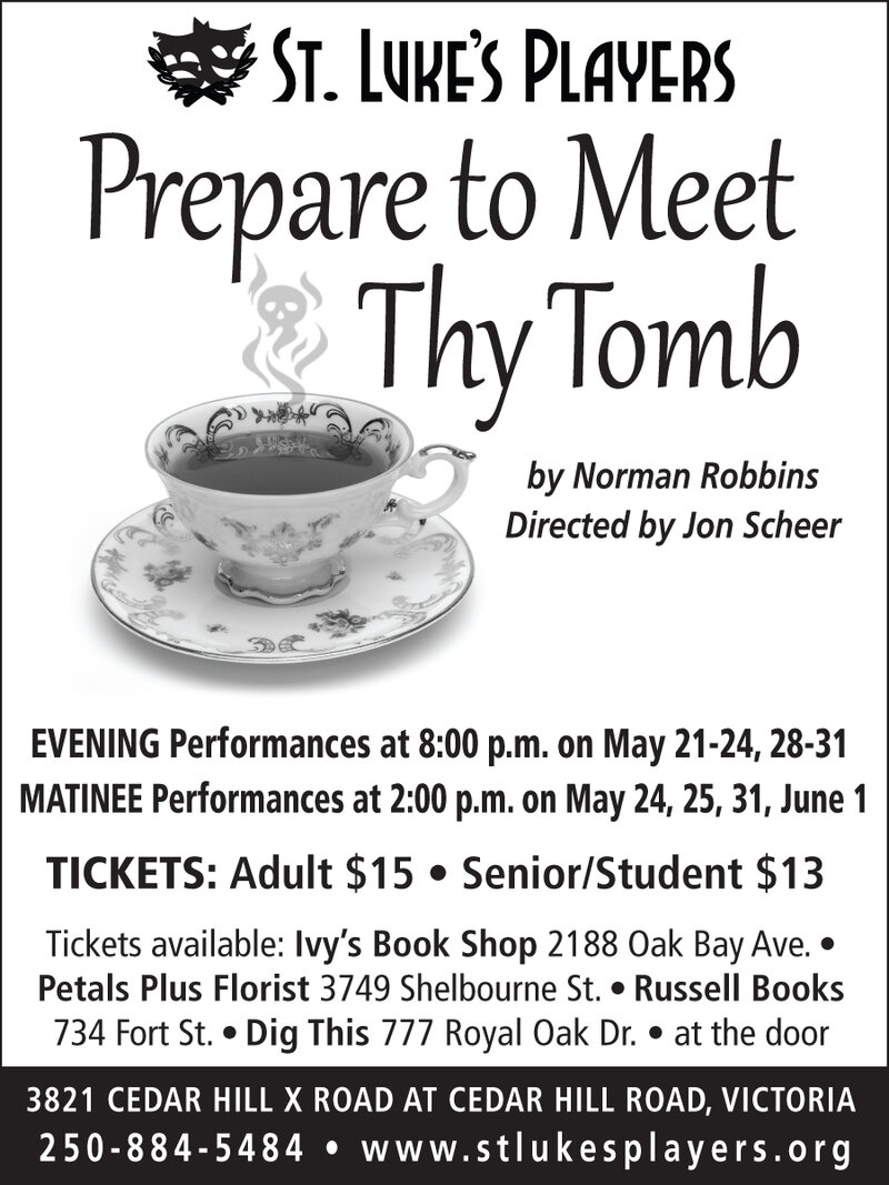 A Comedy Thriller by Norman Robbins @ St. Luke's Anglcian Church-Hall - May 21, 2014