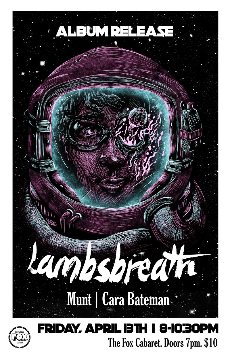 Album Release: LAMBSBREATH, MUNT, Cara Bateman @ Fox Cabaret Apr 13 2018 - May 6th @ Fox Cabaret