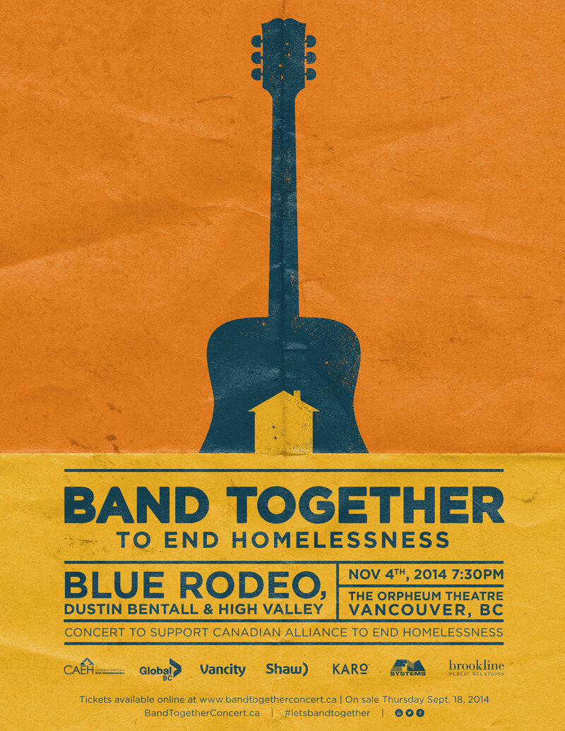 Band Together: Blue Rodeo, Dustin Bentall, Kendel Carson, High Valley @ The Orpheum Nov 4 2014 - May 6th @ The Orpheum