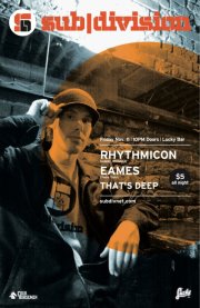 SUB|DIVISION @ Lucky Bar: Rhythmicon, Neon Steve, ThatsDeep @ Lucky Bar Nov 11 2011 - May 7th @ Lucky Bar