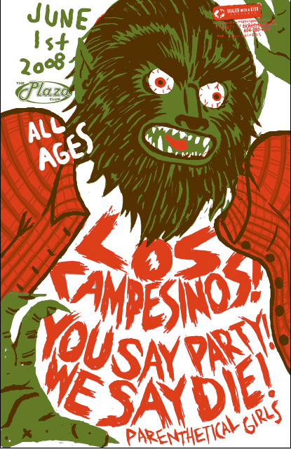 ALL AGES: Los Campesinos!, You Say Party, Parenthetical Girls @ Plaza Club Jun 1 2008 - May 6th @ Plaza Club