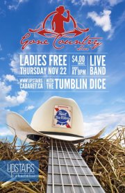 **Gone Country LIVE! ** Ladies Free | Thurs Nov 22 @ Upstairs - Nov 22, 2012