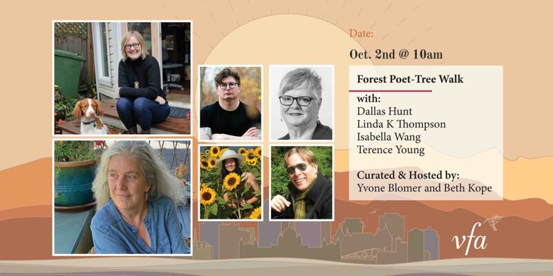 Forest Poet-Tree Walk: Dallas Hunt, Linda K. Thompson, Isabella Wang, Terence Young @ Online Oct 2 2021 - Jun 10th @ Online