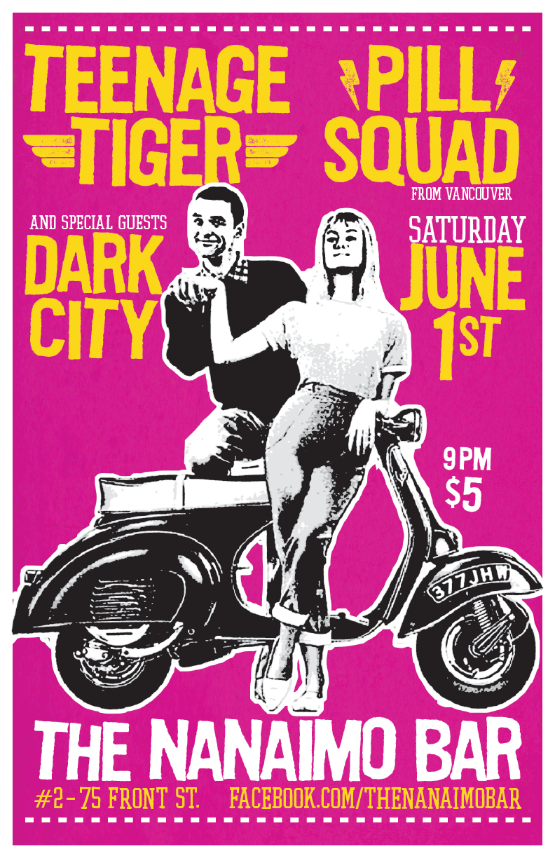 Teenage Tiger, Pill Squad, Dark City @ The Nanaimo Bar Jun 1 2019 - May 10th @ The Nanaimo Bar