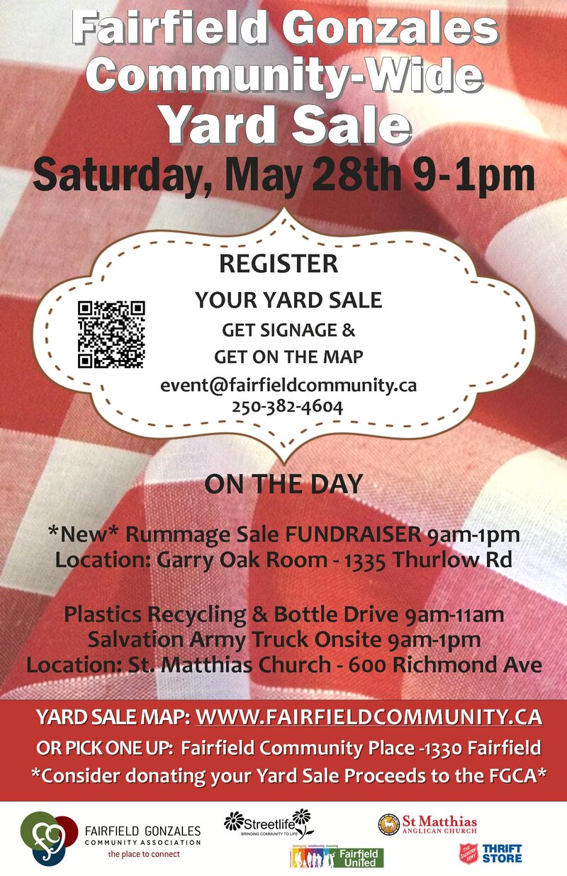 Community-Wide Yard Sale @ Outdoors- All Around Fairfield/Gonzales - May 28, 2016