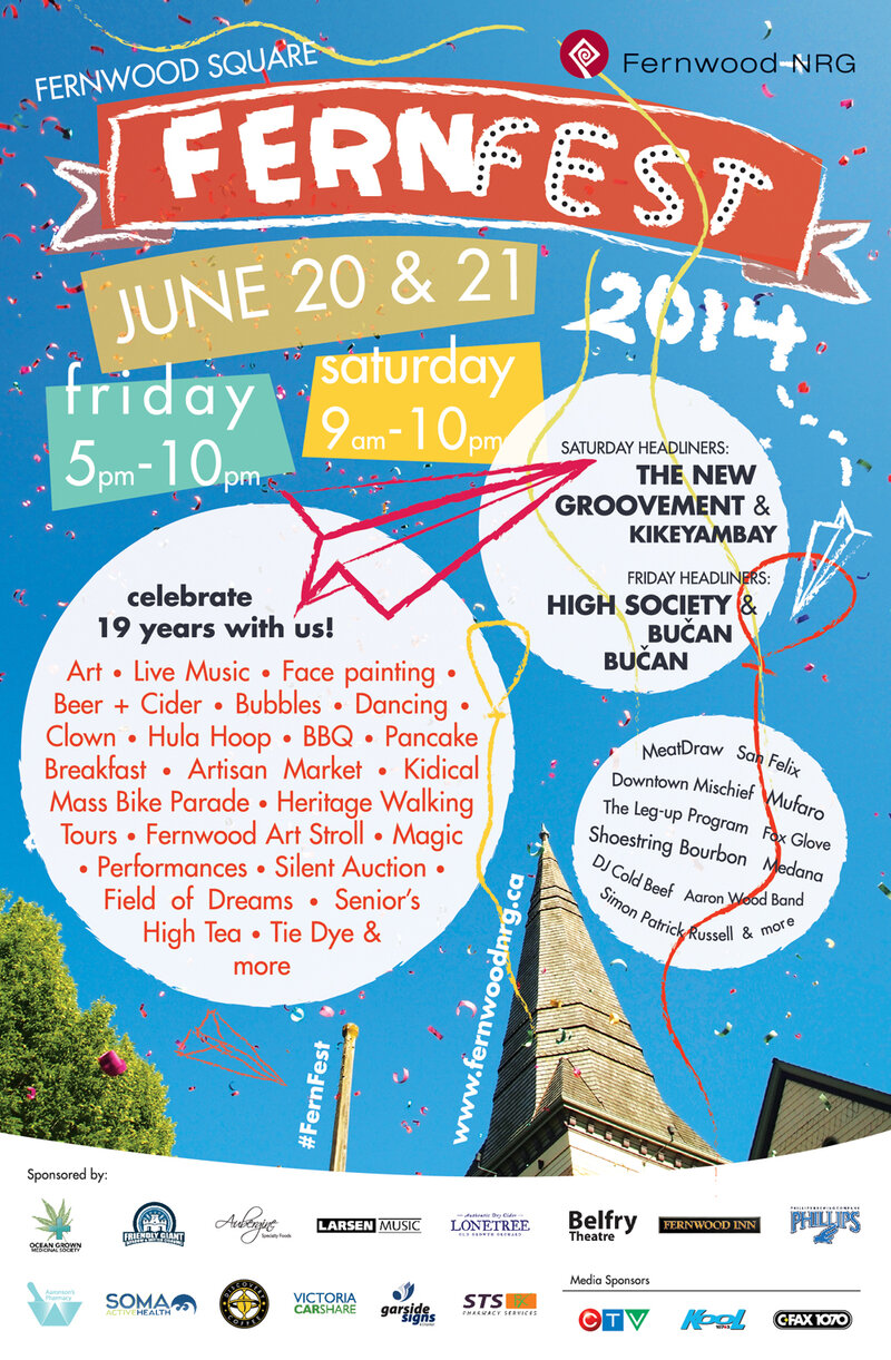 Free Festival in Fernwood: Celebrate Summer Solstice at FernFest!: The New Groovement, Kikeyambay, Shoestring Bourbon, The Leg-Up Program, Mufaro, Downtown Mischief, San Felix, Medana, The Aaron Wood Band, Fox Glove @ Fernwood Square Gazebo Jun 21 2014 - May 5th @ Fernwood Square Gazebo