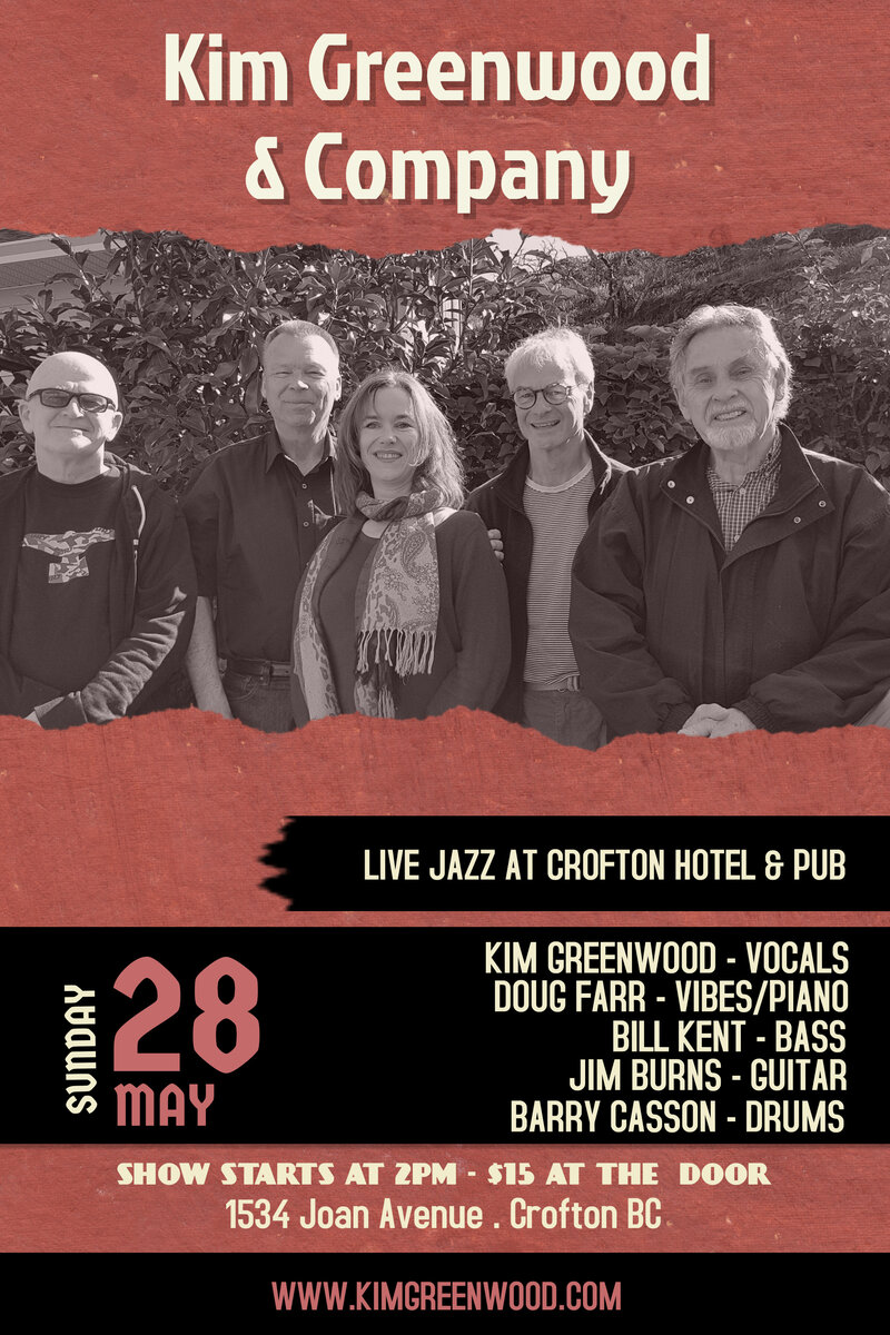 Kim Greenwood & Company, Kim Greenwoood @ Osborne Bay Pub  May 28 2017 - May 6th @ Osborne Bay Pub 